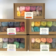 Scheepjes Color Pack Stone Washed Sport Yarn Set Gift Boxes Softfun Cotton Acrylic DK Schachenmayr Catania Baby Box Gift for Crochet Lover and Knitter Beginner Friendly and Holiday Gifting
