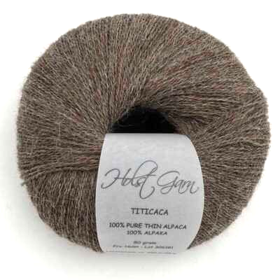 Holst Garn Titicaca Yarn is a Lace Weigh Plump Fluffy Alpaca with Soft Halo Ideal for Mohair Replacement in many colors like Pink Green Red Gray Blue Beige White Purple Brown