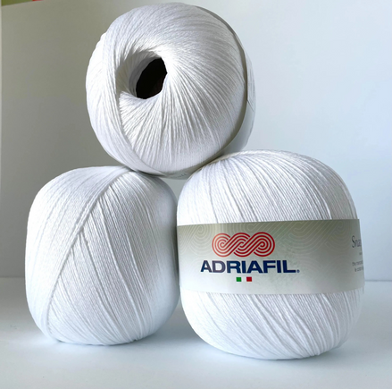 Egyptian Cotton Yarn 200g Quality Cotton One Ball Project Yarn Fast Knitting and Crocheting Summer Top Baby Clothe Tank Tee Snappy Ball by Adriafil Made in Italy