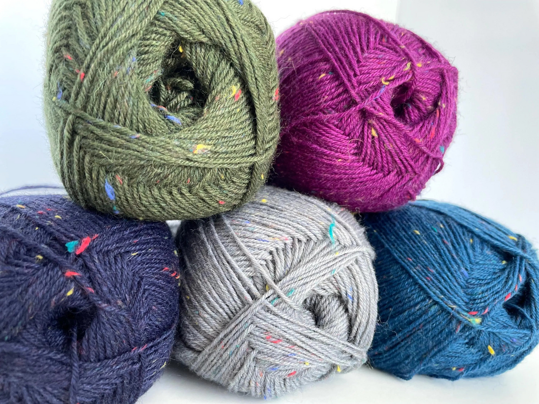 Tweed Yarn Fingering Light Wool Speckle Tweed Sock Yarn Aktiv Sweater Sock Shawl Glove Hat Scarf Garment Baby Blanket Great for Sock Knitting
