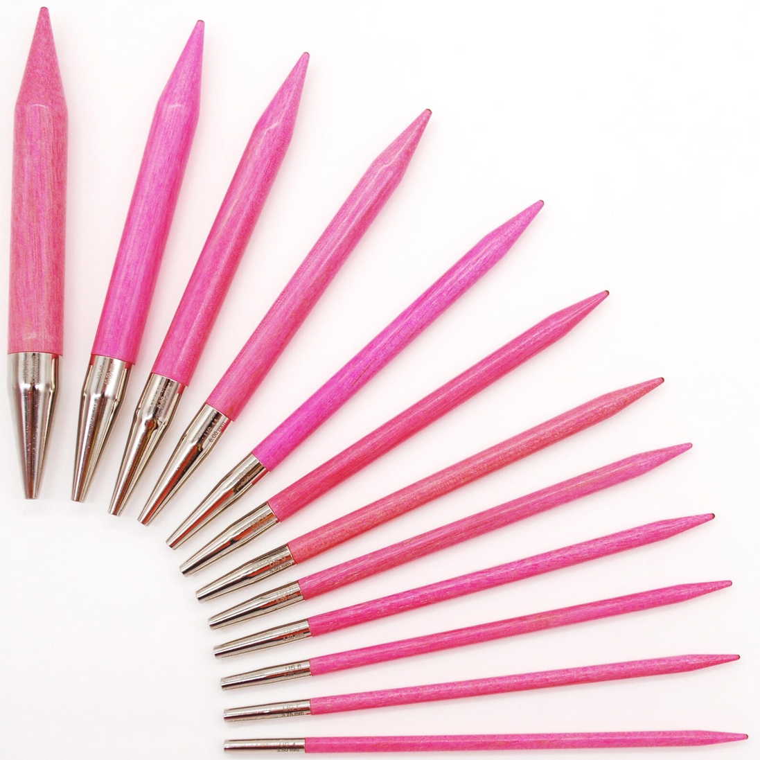 Lykke Knitting Needle Set 3.5" 5" Interchangeable Knitting Needles Blush Driftwood Cacao Case Circular Needle Set Knitter Keepsake