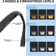 Neck Light Knitting Crochet 3 color adjustable brightness rechargeable LED Lamp