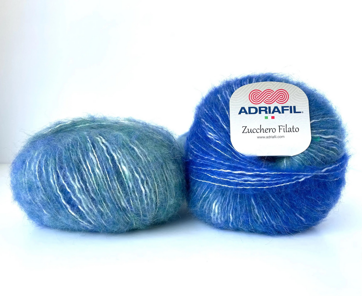 Fluff Yarn Quality Wool Knitting Crochet DK Worsted Bulky Solid Colors and Bicolor Effect Yarn Light Fun Sweater Posh Casual Cardigan Gift Knit Project Crochet Garment Zucchero Filato by Adriafil