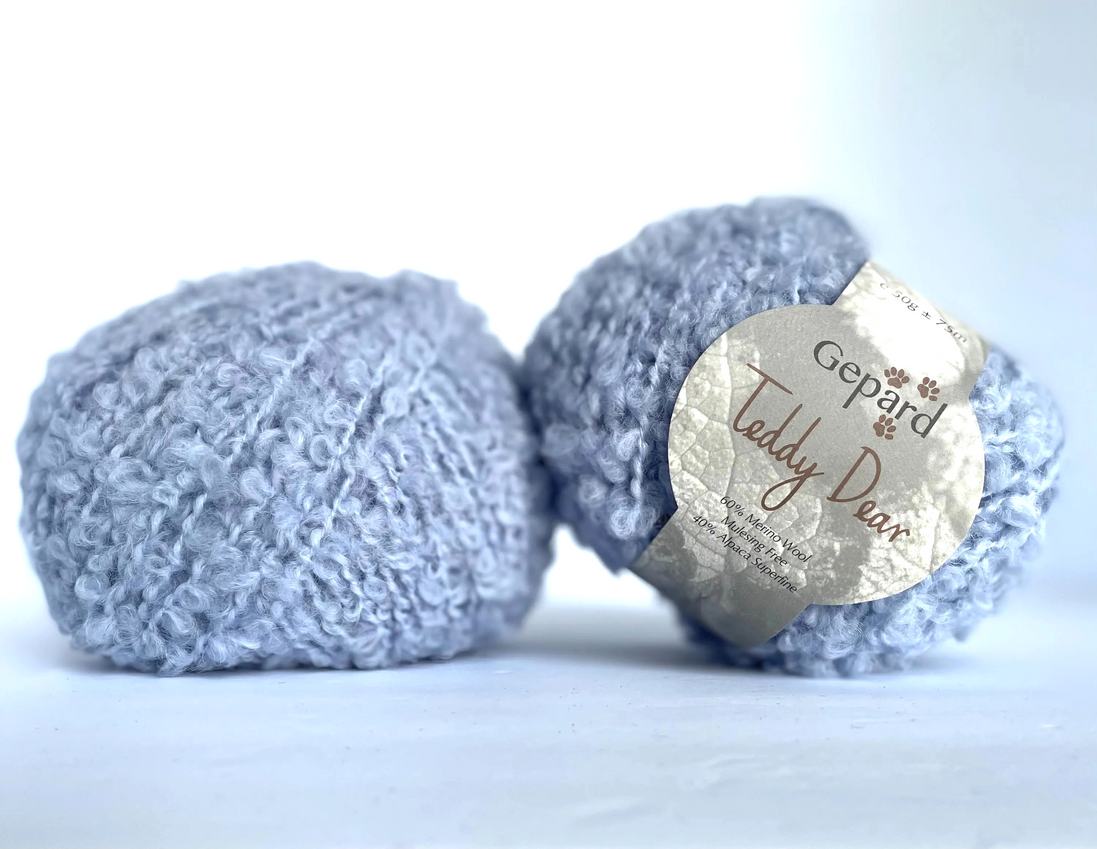 Teddy Yarn Soft Looped Gepard Boucle Yarn for Knitting Crochet Project Super Bulky Weight Gift Idea Baby Outfit Sweater Cardigan Scarf Hat
