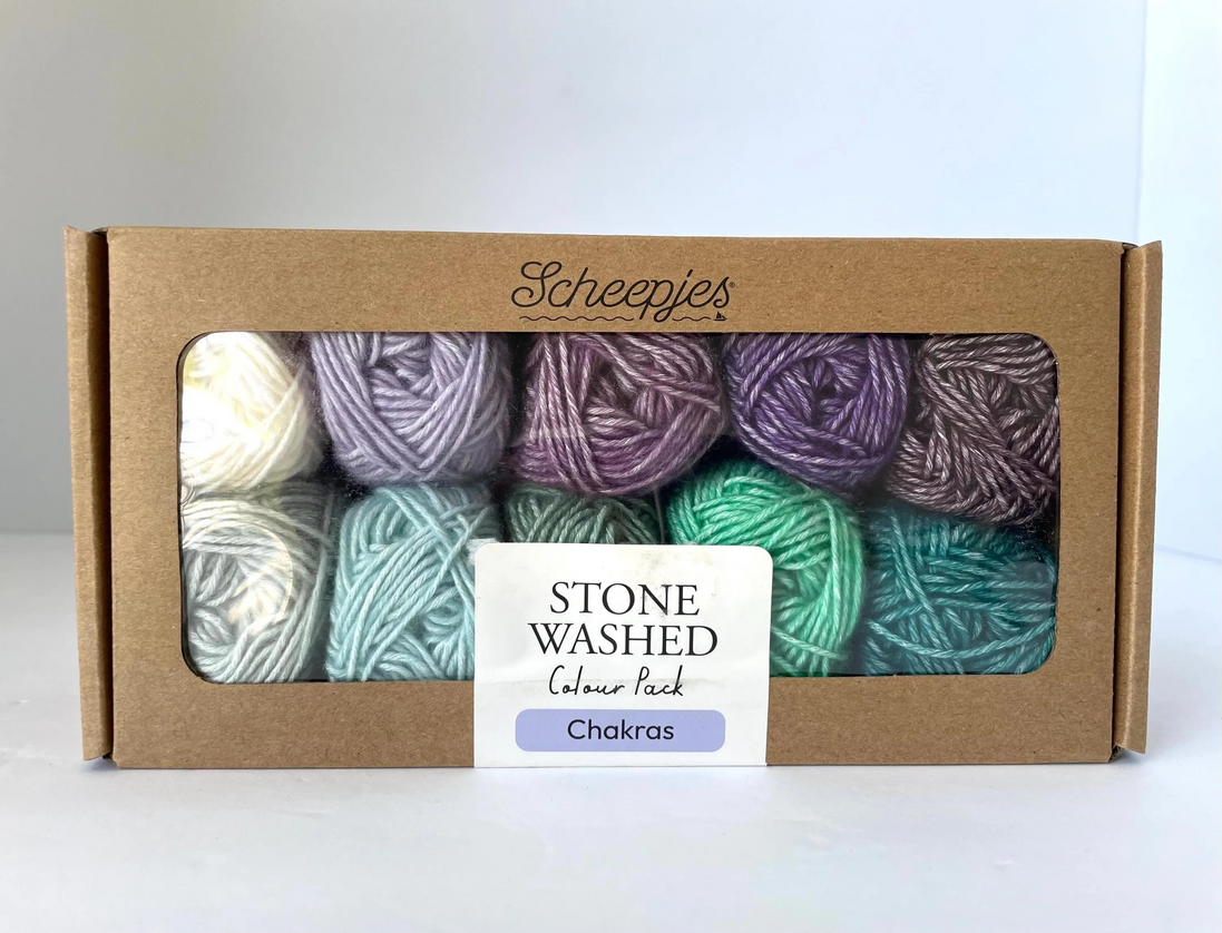 Scheepjes Color Pack Stone Washed Sport Yarn Set Gift Boxes Softfun Cotton Acrylic DK Schachenmayr Catania Baby Box Gift for Crochet Lover and Knitter Beginner Friendly and Holiday Gifting