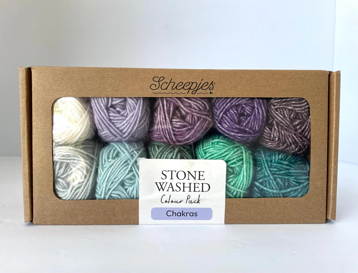 Scheepjes Color Pack Stone Washed Sport Yarn Set Gift Boxes Softfun Cotton Acrylic DK Schachenmayr Catania Baby Box Gift for Crochet Lover and Knitter Beginner Friendly and Holiday Gifting