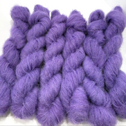 Suri Alpaca Silk Hand Dyed Mohair Alternative Sensitive Skin Option Purple Knit Lace Yarn Halo Tonal Unique Soft One Of A Kind Crochet Wool