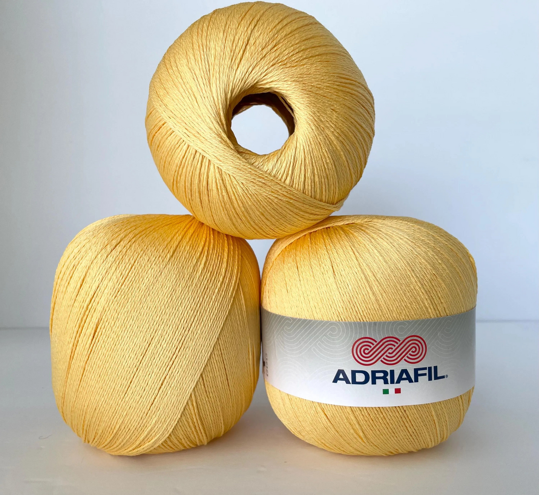 Egyptian Cotton Yarn 200g Quality Cotton One Ball Project Yarn Fast Knitting and Crocheting Summer Top Baby Clothe Tank Tee Snappy Ball by Adriafil Made in Italy