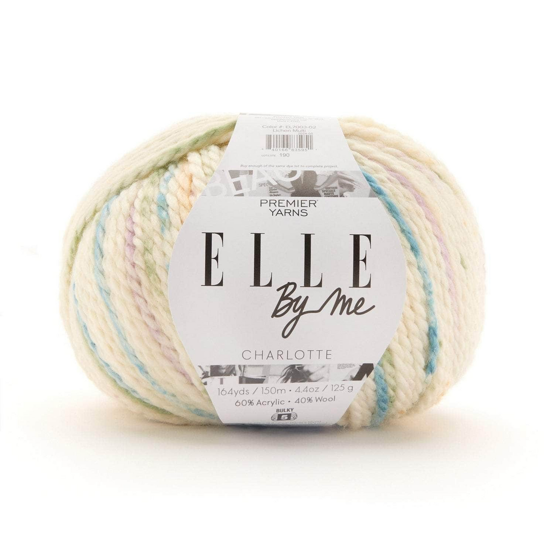 Bulky Yarn Wool Blend Acrylic Perfect for Crochet Blankets Baby Clothes Knitted Hats ELLE by Me Charlotte Premier Beginner Friendly 125g Multicolor 150g Solid