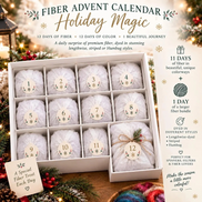 Fiber Advent Calendar 12 Days Natural Fiber Wool Yarn Advent Calendar Gift Spinning Knitting Crochet Gift Fiber Lover Gift Weave Felt 3D Art