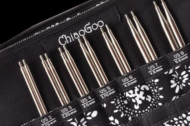 Chiaogoo Knitting Needle 4 inches Chiaogoo 5" Red Lace TWIST Knitting Needle Interchangeable Circular Needle Set US 2 - US 15