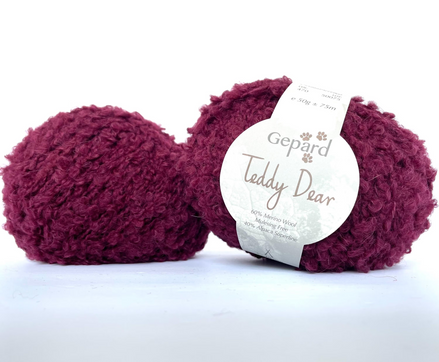 Teddy Yarn Soft Looped Gepard Boucle Yarn for Knitting Crochet Project Super Bulky Weight Gift Idea Baby Outfit Sweater Cardigan Scarf Hat