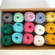 Scheepjes Color Pack Stone Washed Sport Yarn Set Gift Boxes Softfun Cotton Acrylic DK Schachenmayr Catania Baby Box Gift for Crochet Lover and Knitter Beginner Friendly and Holiday Gifting