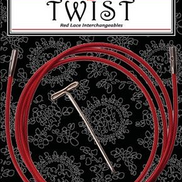 Chiaogoo Knitting Cable Red Lace TWIST Steel Cord Small (S) and Large (L) Sizes 8 14 22 30 37 50 Inches Memory Free Knitting Cable Interchangeable
