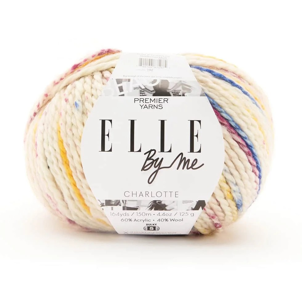 Bulky Yarn Wool Blend Acrylic Perfect for Crochet Blankets Baby Clothes Knitted Hats ELLE by Me Charlotte Premier Beginner Friendly 125g Multicolor 150g Solid