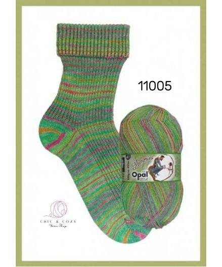 Sock Yarn Opal Wool and Nylon Yarn Sock Fingering Weight for Knitters and Crocheters Multicolor Wool Ideal for Family Holiday Gifts Soft Wool Memory Funny Fruits Crazy Waters Collections