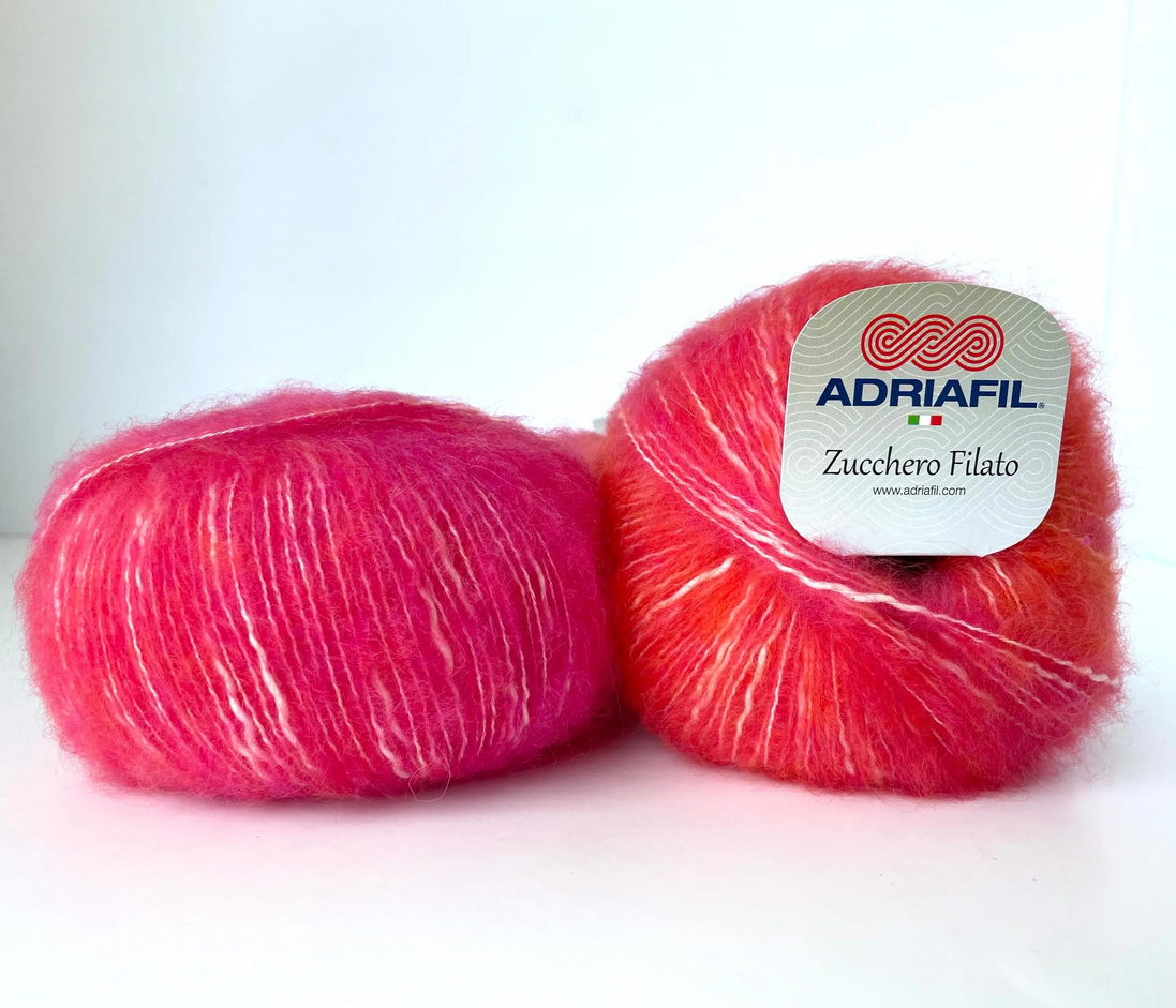 Fluff Yarn Quality Wool Knitting Crochet DK Worsted Bulky Solid Colors and Bicolor Effect Yarn Light Fun Sweater Posh Casual Cardigan Gift Knit Project Crochet Garment Zucchero Filato by Adriafil