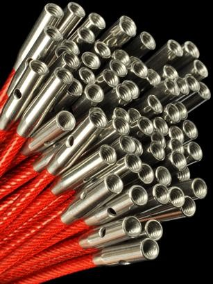 Chiaogoo Knitting Cable Red Lace TWIST Steel Cord Small (S) and Large (L) Sizes 8 14 22 30 37 50 Inches Memory Free Knitting Cable Interchangeable