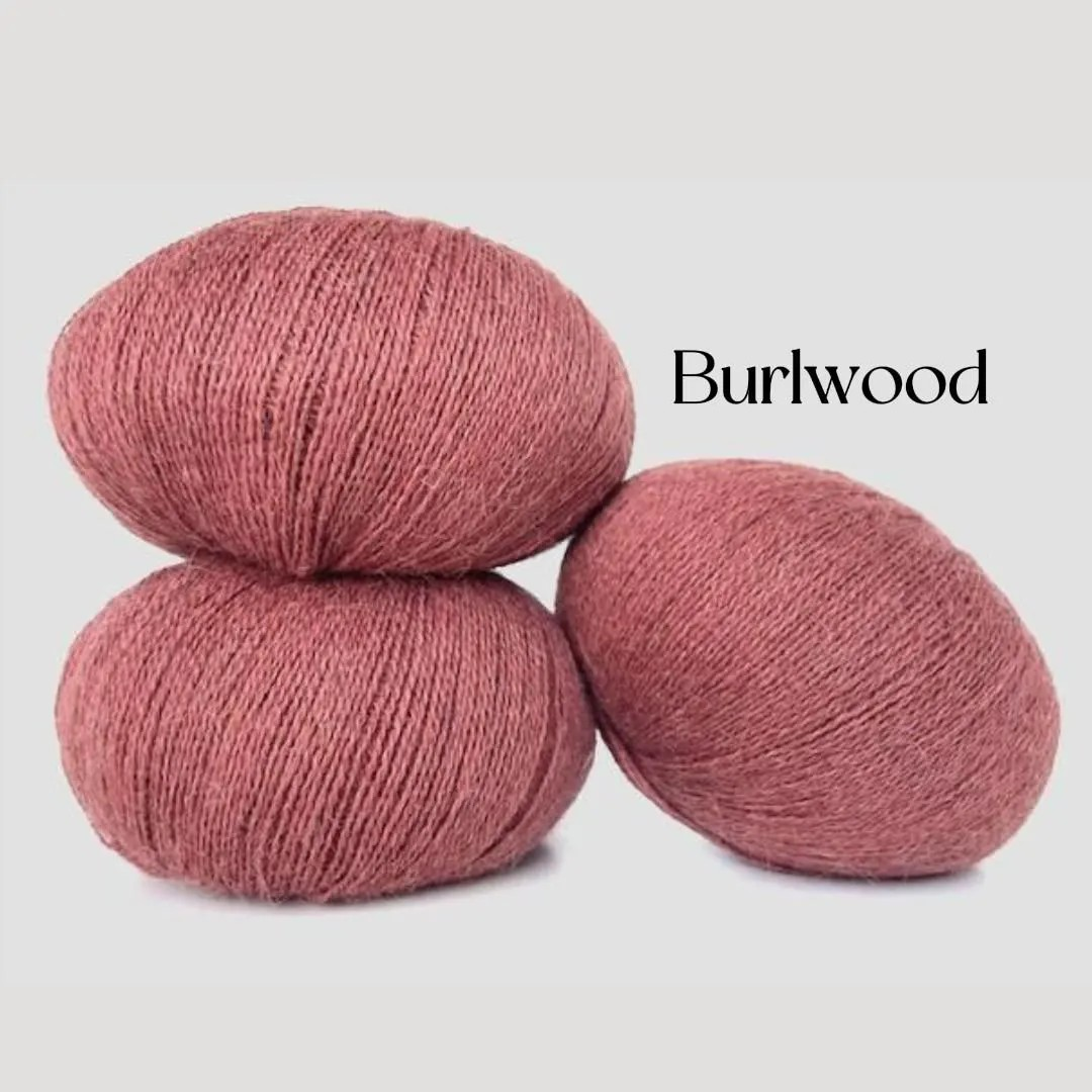 Holst Garn Titicaca Yarn is a Lace Weigh Plump Fluffy Alpaca with Soft Halo Ideal for Mohair Replacement in many colors like Pink Green Red Gray Blue Beige White Purple Brown
