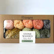 Scheepjes Color Pack Stone Washed Sport Yarn Set Gift Boxes Softfun Cotton Acrylic DK Schachenmayr Catania Baby Box Gift for Crochet Lover and Knitter Beginner Friendly and Holiday Gifting