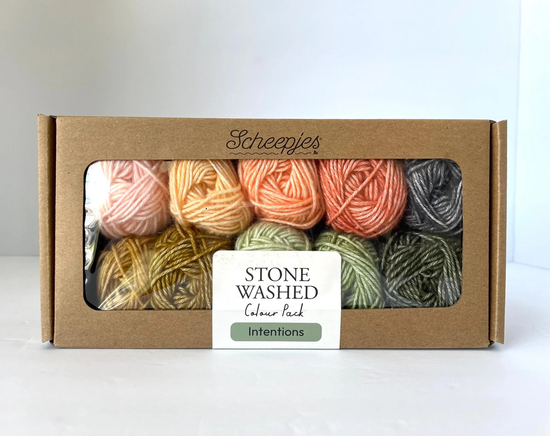 Scheepjes Color Pack Stone Washed Sport Yarn Set Gift Boxes Softfun Cotton Acrylic DK Schachenmayr Catania Baby Box Gift for Crochet Lover and Knitter Beginner Friendly and Holiday Gifting