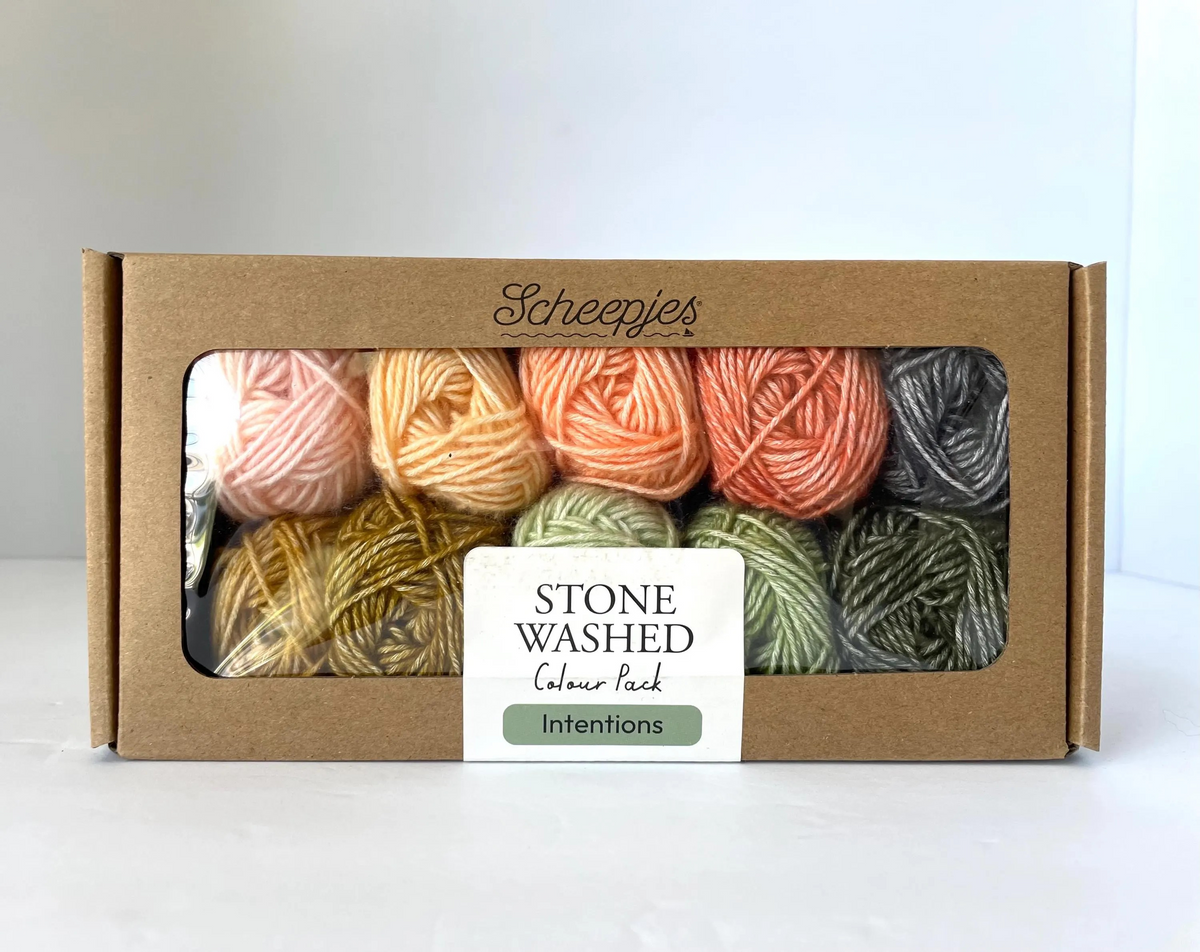 Scheepjes Color Pack Stone Washed Sport Yarn Set Gift Boxes Softfun Cotton Acrylic DK Schachenmayr Catania Baby Box Gift for Crochet Lover and Knitter Beginner Friendly and Holiday Gifting
