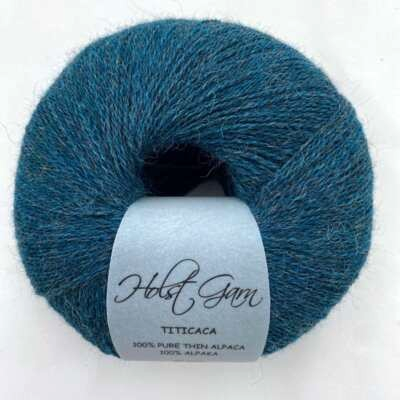 Holst Garn Titicaca Yarn is a Lace Weigh Plump Fluffy Alpaca with Soft Halo Ideal for Mohair Replacement in many colors like Pink Green Red Gray Blue Beige White Purple Brown