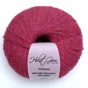 Holst Garn Titicaca Yarn is a Lace Weigh Plump Fluffy Alpaca with Soft Halo Ideal for Mohair Replacement in many colors like Pink Green Red Gray Blue Beige White Purple Brown