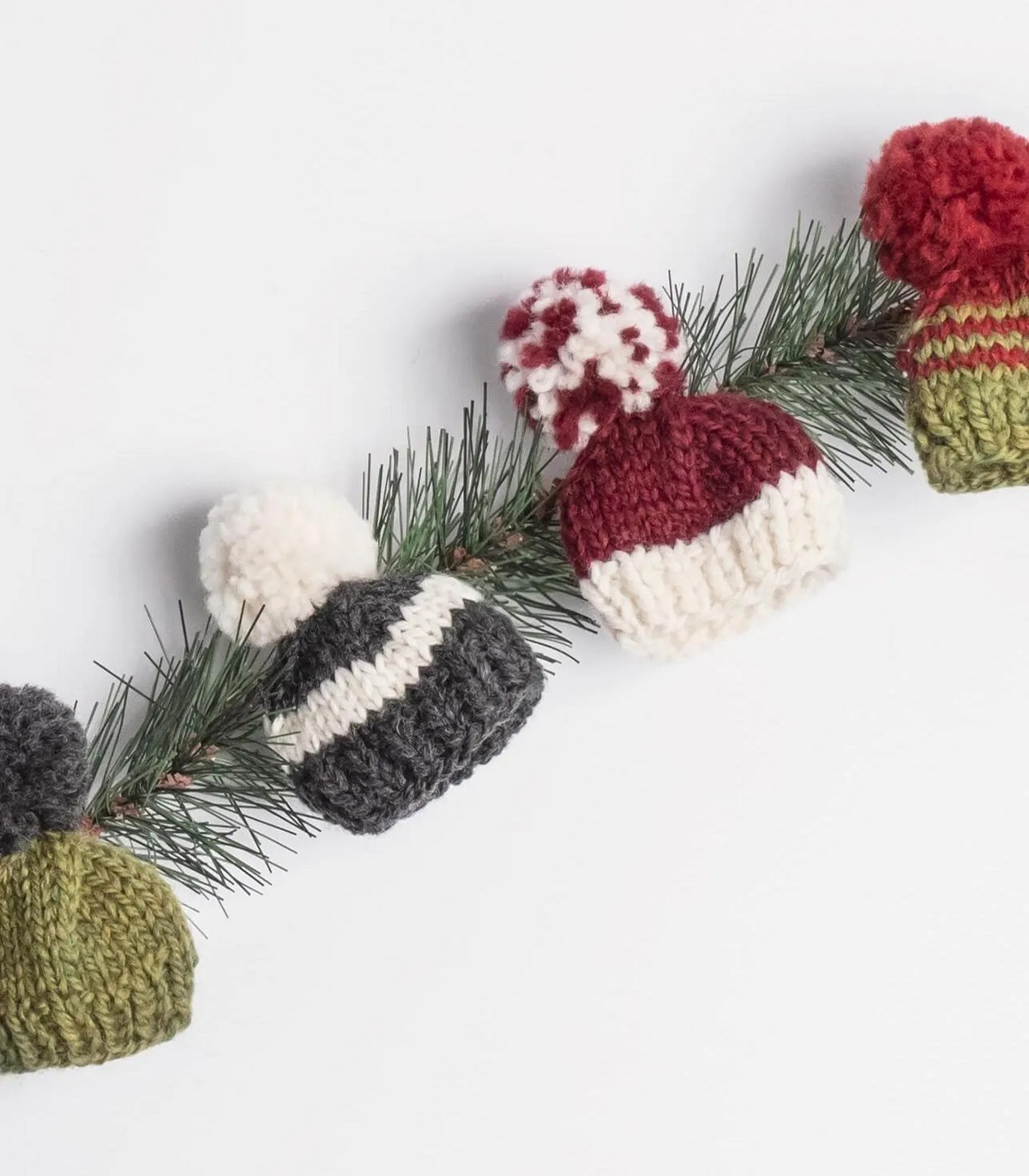 Christmas Yarn Red Green Holiday Cheer Woolstok Bundle Christmas Tree Knit Decor Ornament Garland Holiday Gift Craft Festive Handmade Present Wrapping Accents