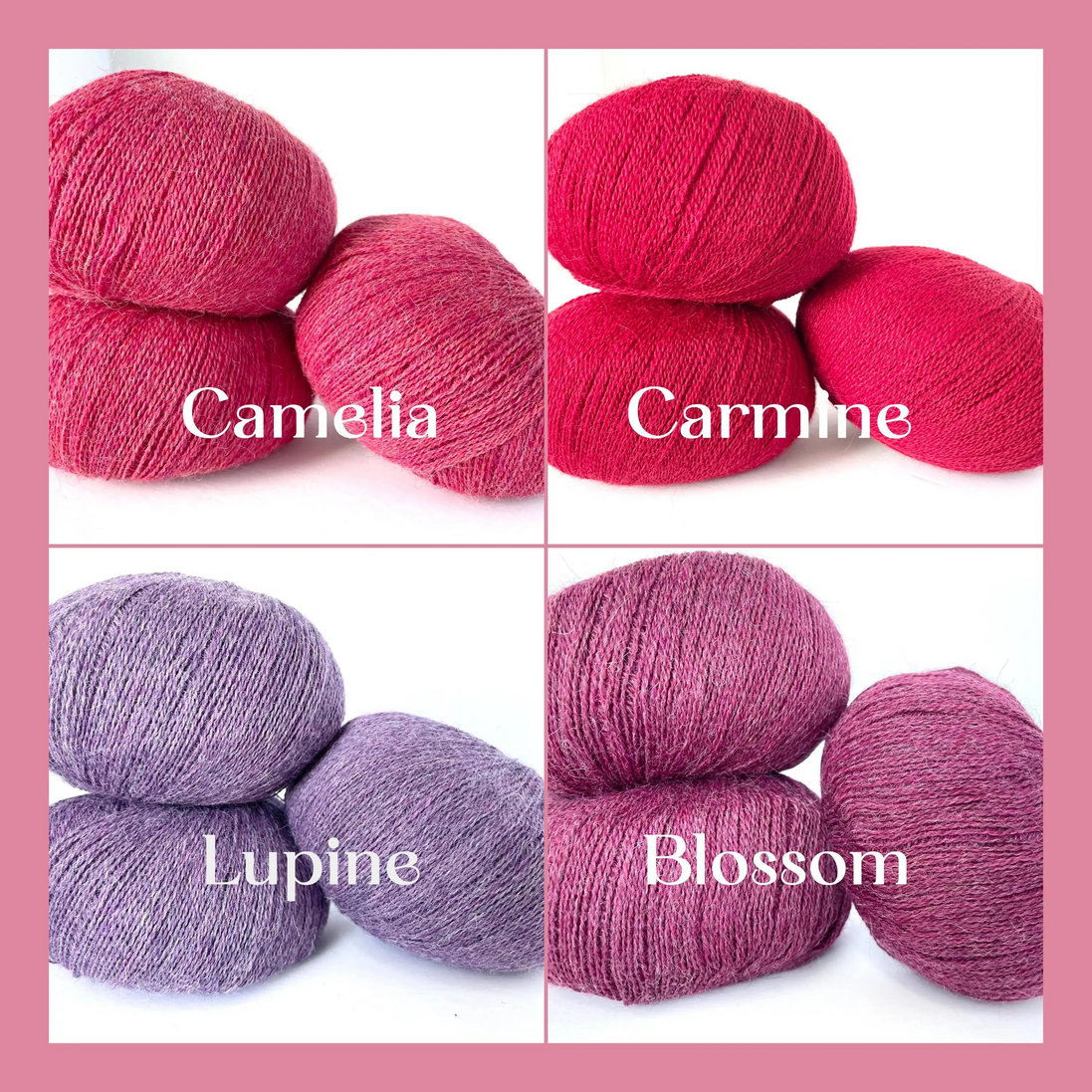 Holst Garn Titicaca Yarn is a Lace Weigh Plump Fluffy Alpaca with Soft Halo Ideal for Mohair Replacement in many colors like Pink Green Red Gray Blue Beige White Purple Brown