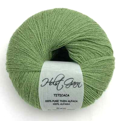 Holst Garn Titicaca Yarn is a Lace Weigh Plump Fluffy Alpaca with Soft Halo Ideal for Mohair Replacement in many colors like Pink Green Red Gray Blue Beige White Purple Brown