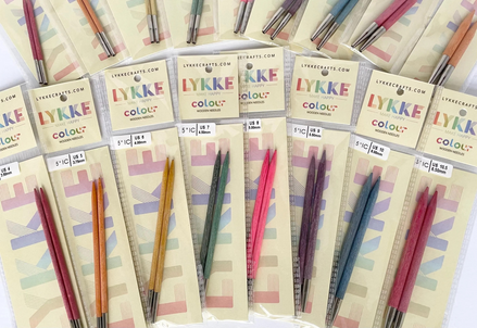5" Lykke Interchangeable Needle TIPS US Size 4 5 6 7 8 9 10 10.5 Lykke Color Needle Tips 5 inches Handmade Individual Needle Tip Pair Cable