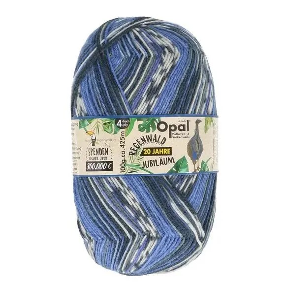 Sock Yarn Opal Yarn Sock 1 Ball = Pair Of Socks Fingering Weight Wool Nylon Blue Green Multicolor Wool Soft Comfy Warm Resistant