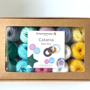 Scheepjes Color Pack Stone Washed Sport Yarn Set Gift Boxes Softfun Cotton Acrylic DK Schachenmayr Catania Baby Box Gift for Crochet Lover and Knitter Beginner Friendly and Holiday Gifting
