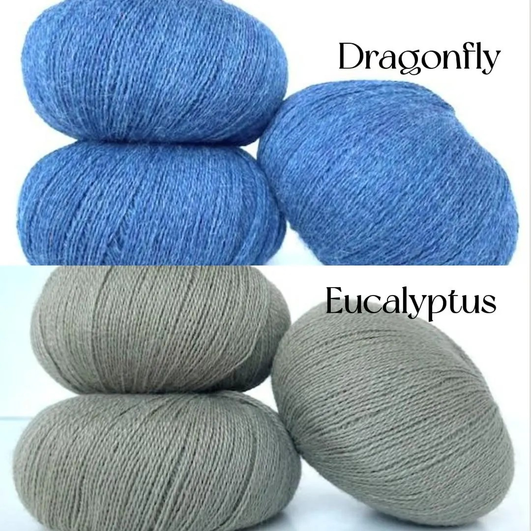 Holst Garn Titicaca Yarn is a Lace Weigh Plump Fluffy Alpaca with Soft Halo Ideal for Mohair Replacement in many colors like Pink Green Red Gray Blue Beige White Purple Brown
