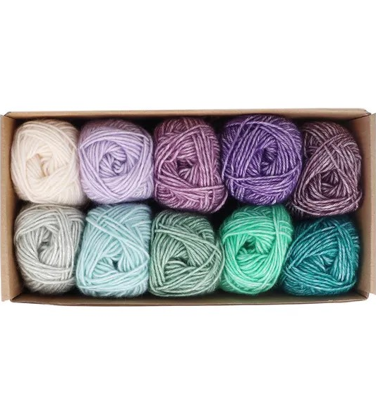 Scheepjes Color Pack Stone Washed Sport Yarn Set Gift Boxes Softfun Cotton Acrylic DK Schachenmayr Catania Baby Box Gift for Crochet Lover and Knitter Beginner Friendly and Holiday Gifting