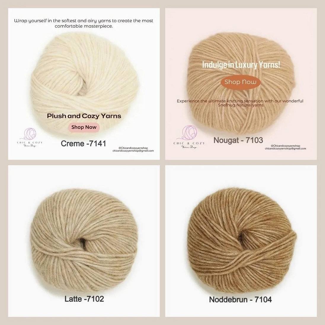 CaMaRose Snefnug Naturals Yarn Soft Timeless Neutral Yarn Scandinavian Style Yarn Earthy Colors for Knitting and Crochet Garments Handmade Gifts