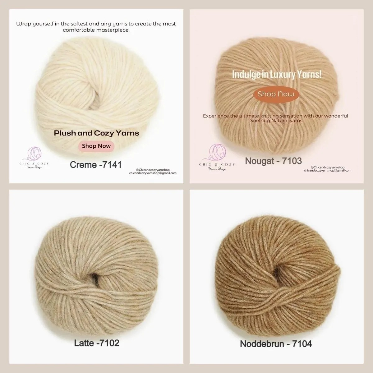 CaMaRose Snefnug Naturals Yarn Soft Timeless Neutral Yarn Scandinavian Style Yarn Earthy Colors for Knitting and Crochet Garments Handmade Gifts