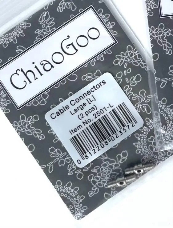 Chiaogoo Adapter Knitting Cable Connector Size Small Large Joiner End Cap Cable End Stopper Interchangeable Adapter Pack Tool Accessory Set