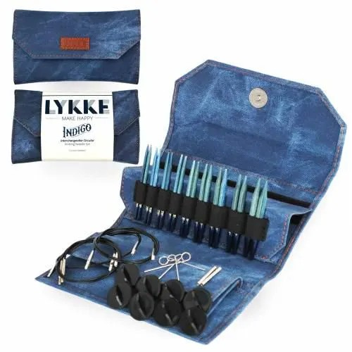 Lykke Interchangeable Knitting Needle Set 3.5" and 5" Ideal for Knitters Best Knitting Needles Rotating Cable Cords Easy to use Beginner Friendly comes with 9 Tips Key Connector