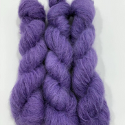 Suri Alpaca Silk Hand Dyed Mohair Alternative Sensitive Skin Option Purple Knit Lace Yarn Halo Tonal Unique Soft One Of A Kind Crochet Wool
