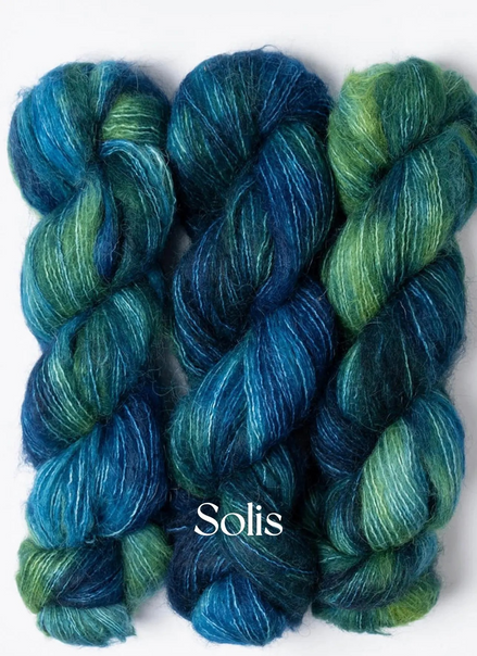Suri Alpaca Yarn Brushed Suri Alpaca Hand Dyed Alternative Mohair Substitute Blue Sky Prairie Lace Bulky Gift Idea Knit Crochet Yarn 50g