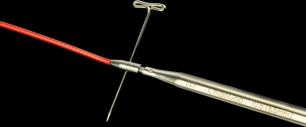 4" Chiaogoo Knitting Needle TIPS Metal Needles 10 cm US 3 4 5 6 7 8 9 10 10.5 11 Individual Pairs for Interchangeable Cable Cords Red Lace TWIST Stainless Steel