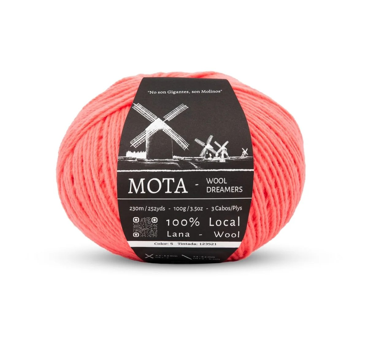 Mota Merino and Manchego Wool by Wooldreamers 100g DK Worsted Weight Mute Tones and Bright Colors Made in Spain Non Superwash Wool