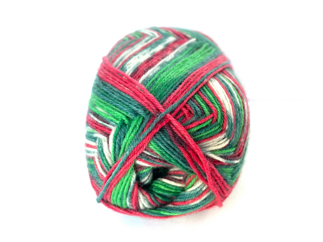 Christmas Sock Yarn Red Green Sock Yarn Super Wash Pink Handmade Sock Thoughtful Gift Ideal for Holiday Gift for Family Friends Boyfriend or Special Someone