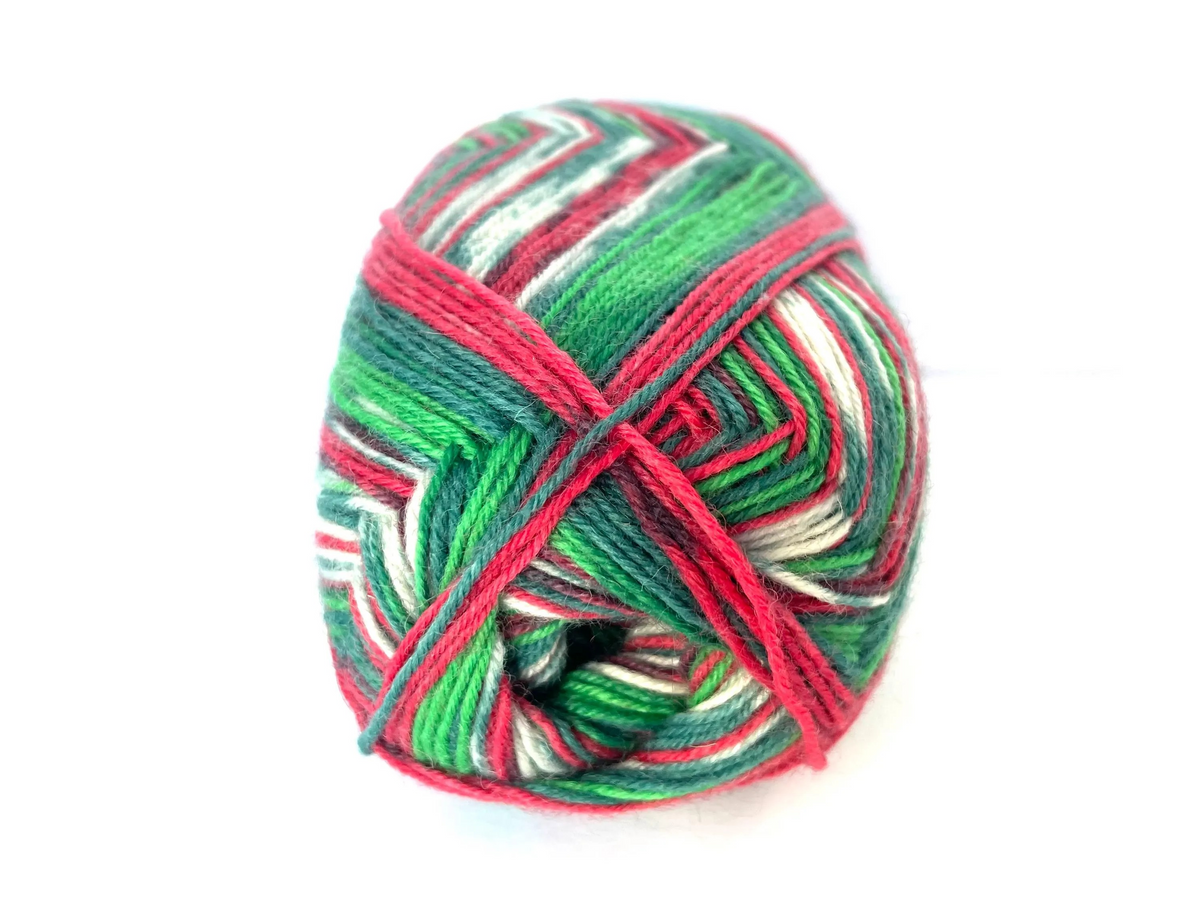 Christmas Sock Yarn Red Green Sock Yarn Super Wash Pink Handmade Sock Thoughtful Gift Ideal for Holiday Gift for Family Friends Boyfriend or Special Someone