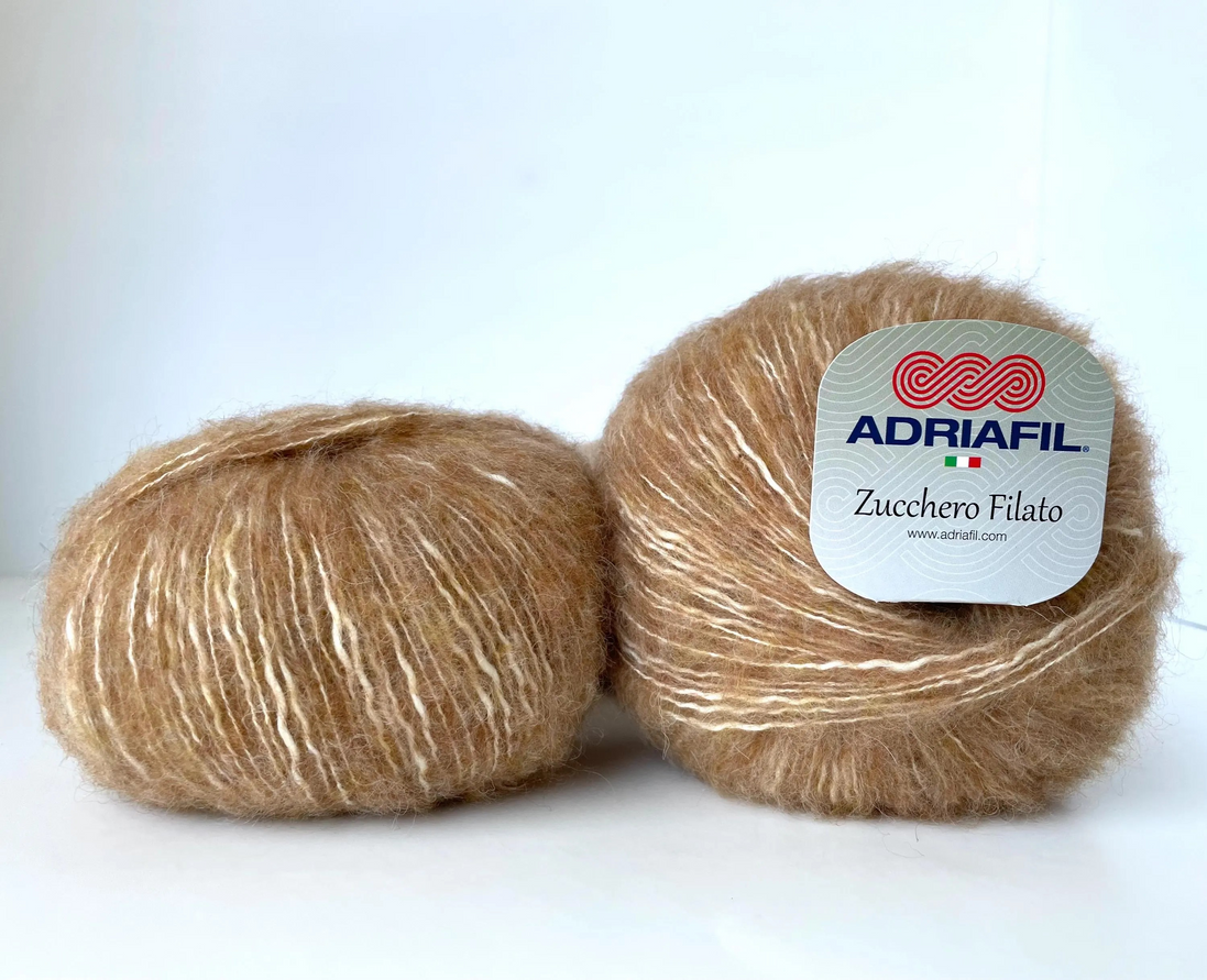 Fluff Yarn Quality Wool Knitting Crochet DK Worsted Bulky Solid Colors and Bicolor Effect Yarn Light Fun Sweater Posh Casual Cardigan Gift Knit Project Crochet Garment Zucchero Filato by Adriafil