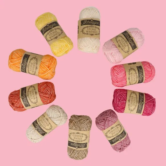 Scheepjes Color Pack Stone Washed Sport Yarn Set Gift Boxes Softfun Cotton Acrylic DK Schachenmayr Catania Baby Box Gift for Crochet Lover and Knitter Beginner Friendly and Holiday Gifting