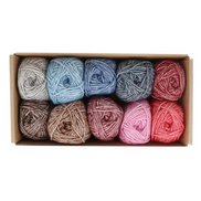 Scheepjes Color Pack Stone Washed Sport Yarn Set Gift Boxes Softfun Cotton Acrylic DK Schachenmayr Catania Baby Box Gift for Crochet Lover and Knitter Beginner Friendly and Holiday Gifting