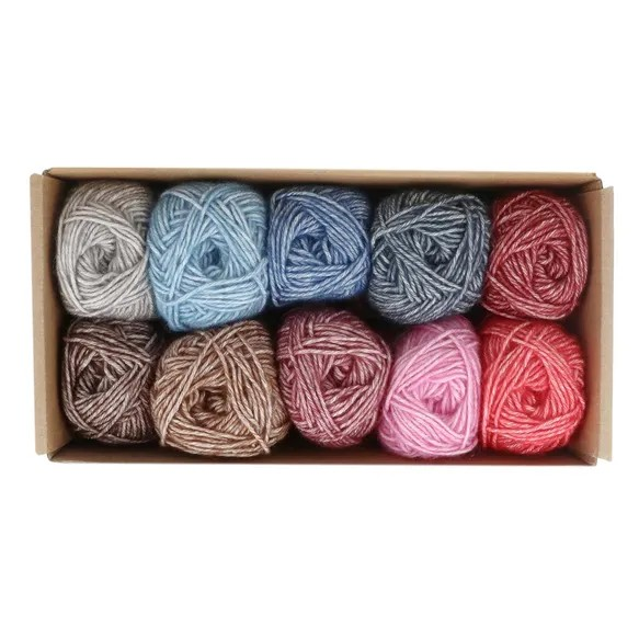 Scheepjes Color Pack Stone Washed Sport Yarn Set Gift Boxes Softfun Cotton Acrylic DK Schachenmayr Catania Baby Box Gift for Crochet Lover and Knitter Beginner Friendly and Holiday Gifting